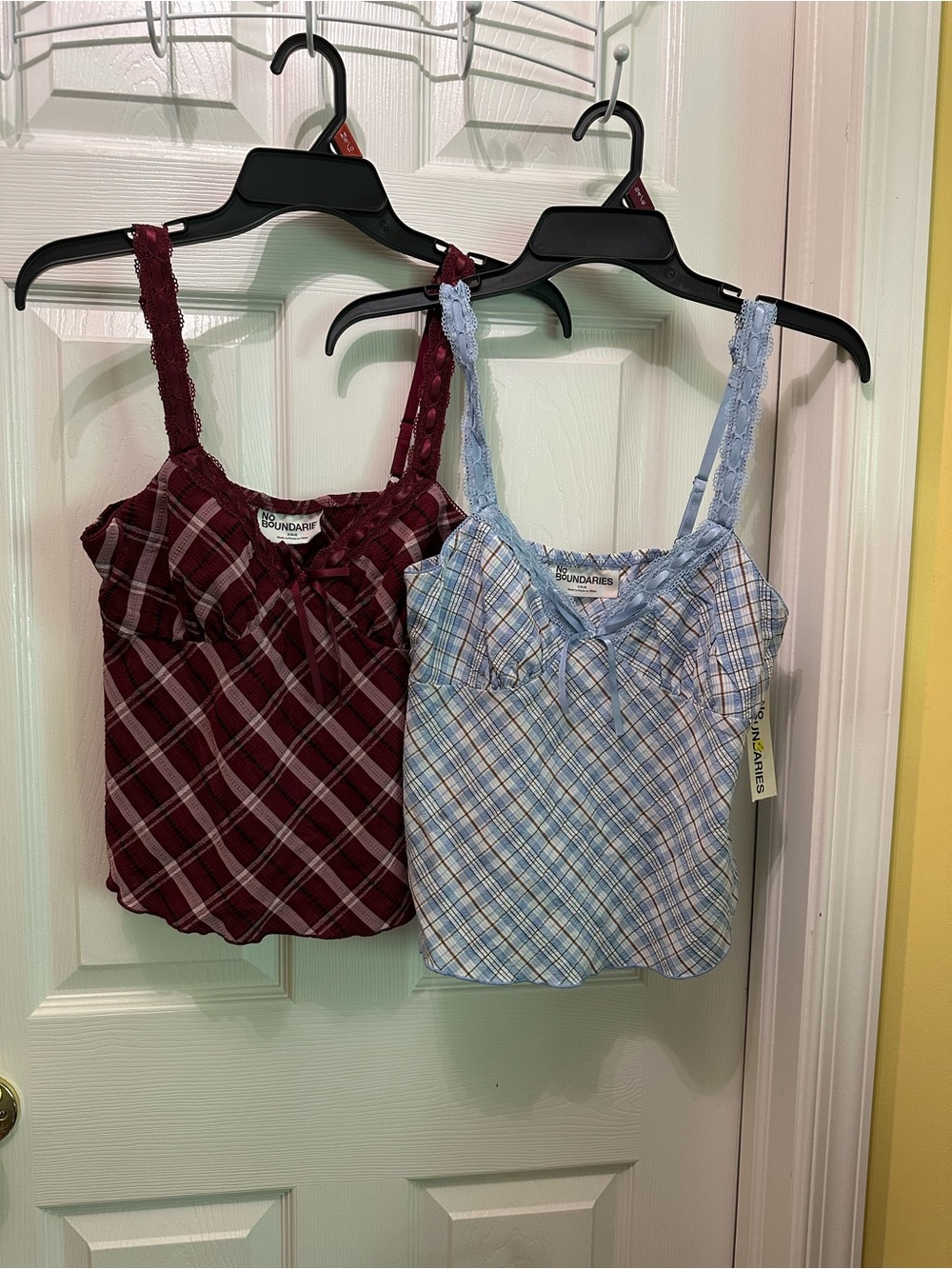Two plaid camis size small NWT